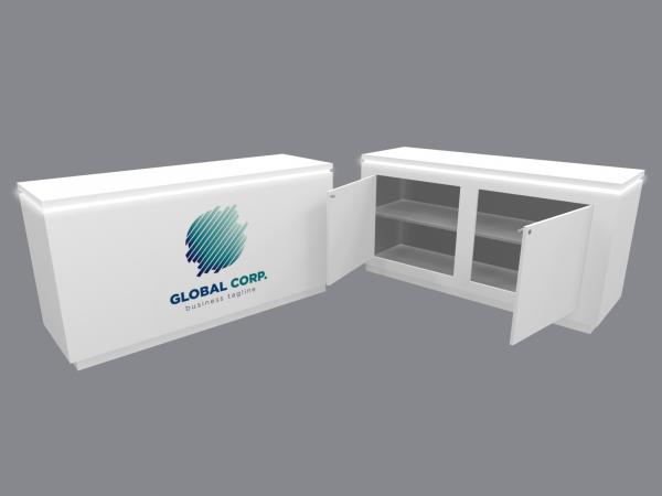 RE-1600 Trade Show Custom Rental Counter with Doors and Interior Shelf -- Image 3